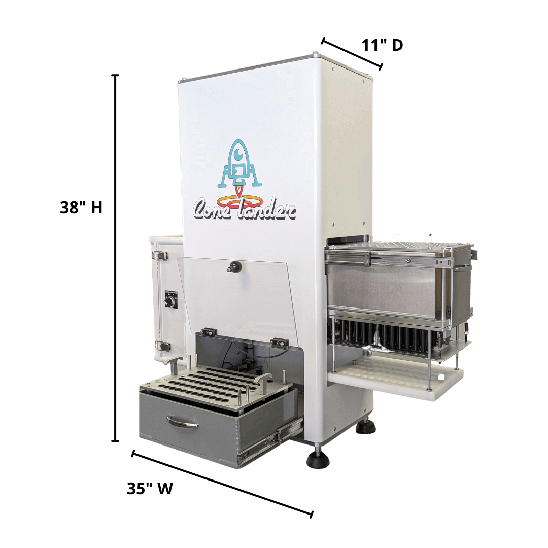 STM Canna Cone Lander Tray Loader, Dimensions