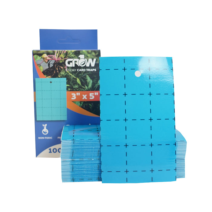 GROW1 Sticky Card Traps, Blue