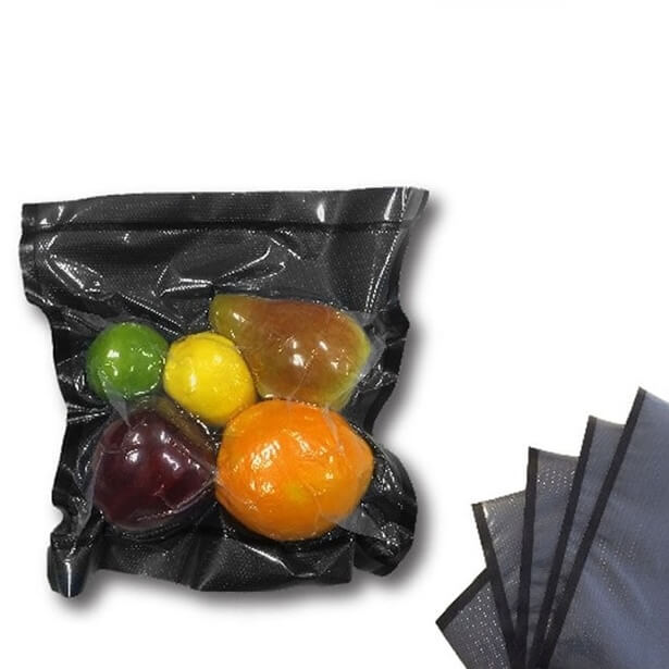 NatureVAC Pre-Cut Vacuum Seal Bags, Black & Clear