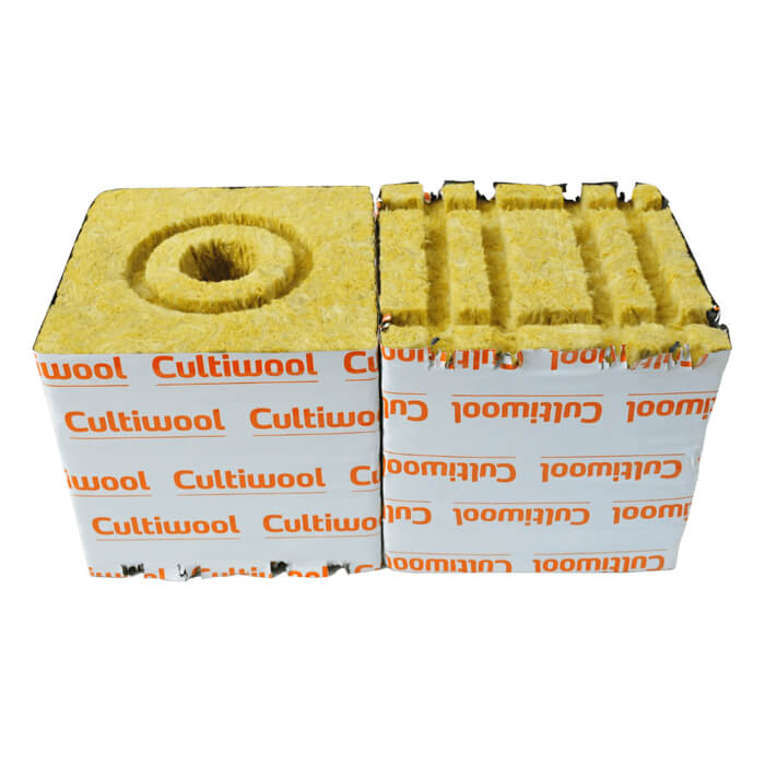 Cultiwool 6" x 6" x 6" w/ Optidrain & Donut Ring