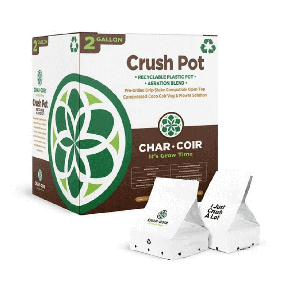 2 gallon plastic pots for plants Char Coir Crush Pots, 2 Gallon – Evolve Garden Supply