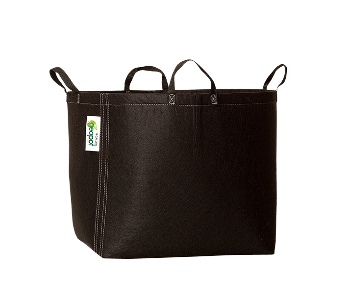 GeoPot Fabric Pots Black w/ Handles