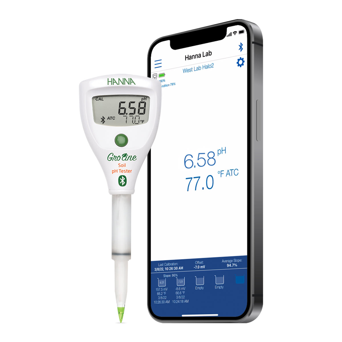 HALO2 GroLine Wireless pH Tester for Soil