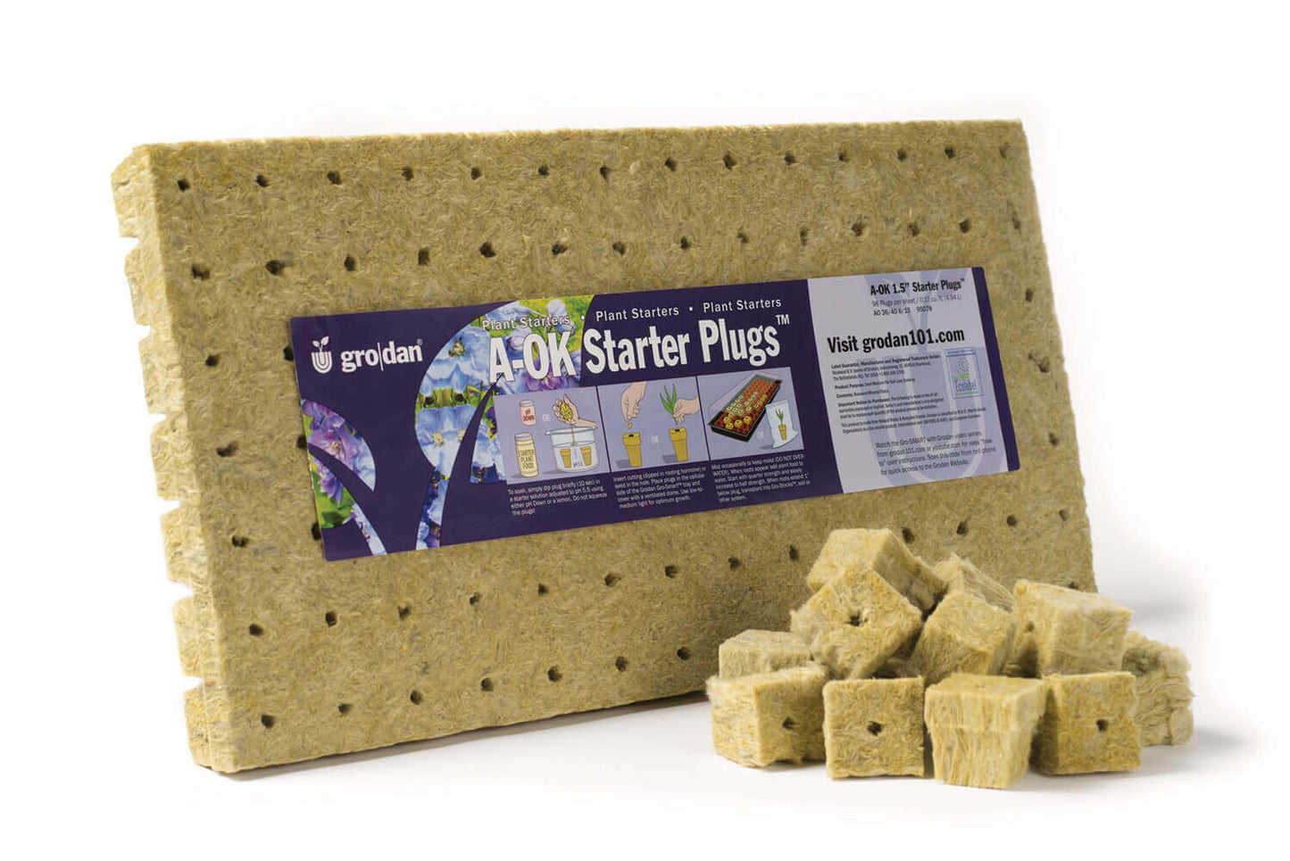 Grodan Pro A-OK Starter Plugs, 2"x2"