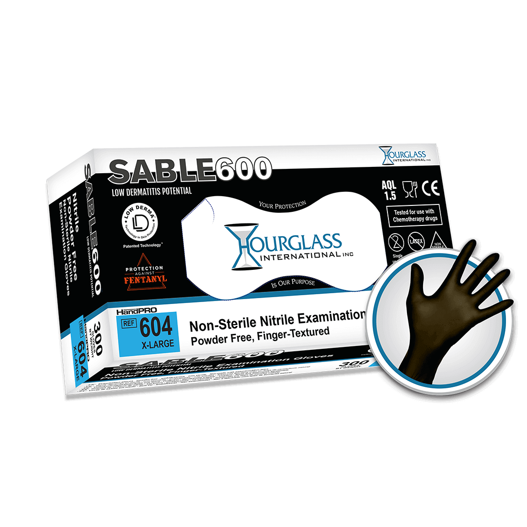 Sable600 Nitrile Exam Gloves, X-Large