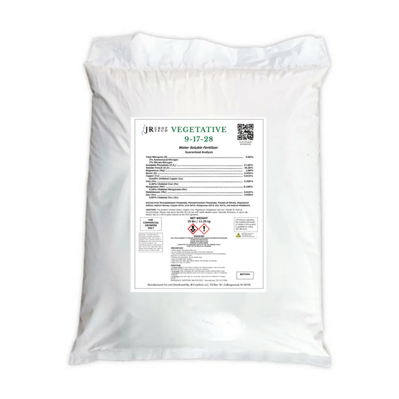 JR Croptech Vegetative Mix 9-17-28 Water-Soluble Fertilizer