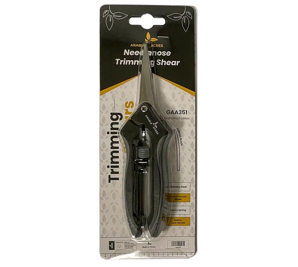 Arable Acres Needle Nose Trimming Shears 2" Stainless Steel Curved Blade