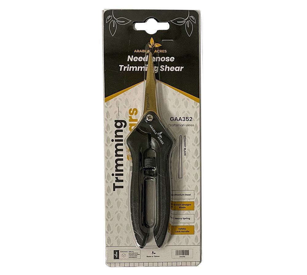 Arable Acres Needle Nose Trimming Shears 2" Titanium Straight Blade