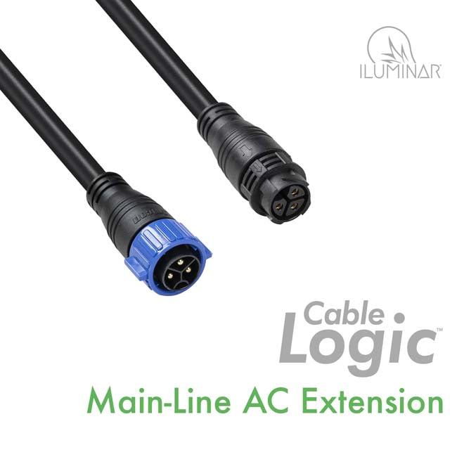 iLuminar Cable Logic Main-Line AC Extension Cable 15ft 16A - 480V
