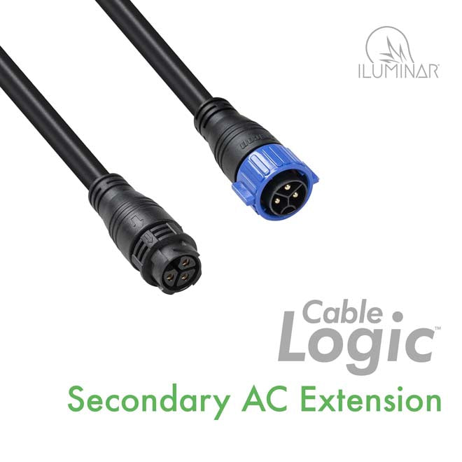 iLuminar Cable Logic Secondary AC Extension Cables 6ft 10A - 480 VAC