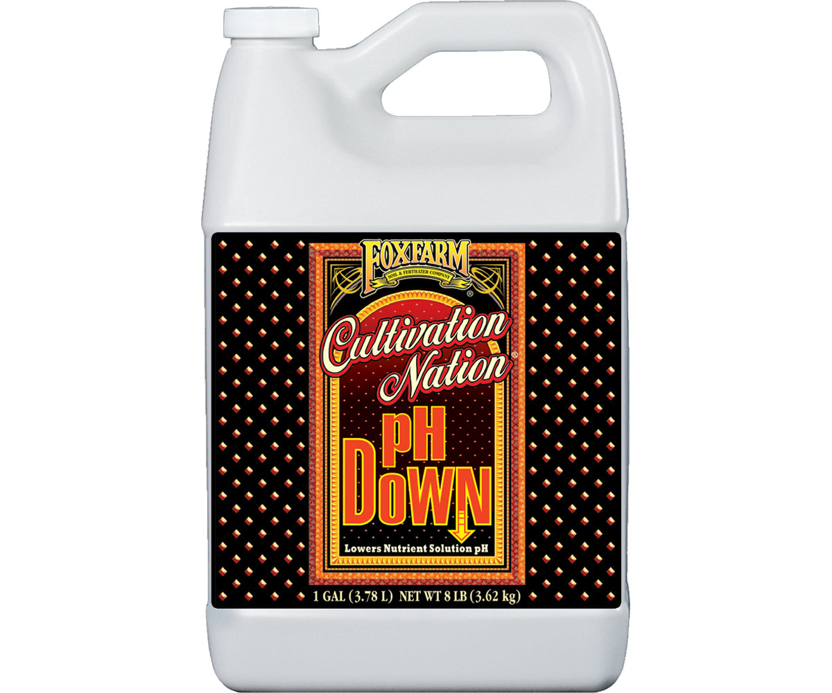 FoxFarm Cultivation Nation® pH DOWN, 1 gal, case of 4