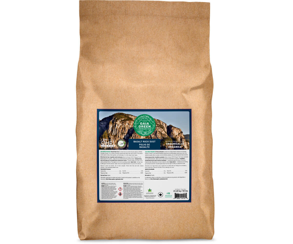 Gaia Green Basalt Rock Dust, 22.68 kg U.S. (NA02)