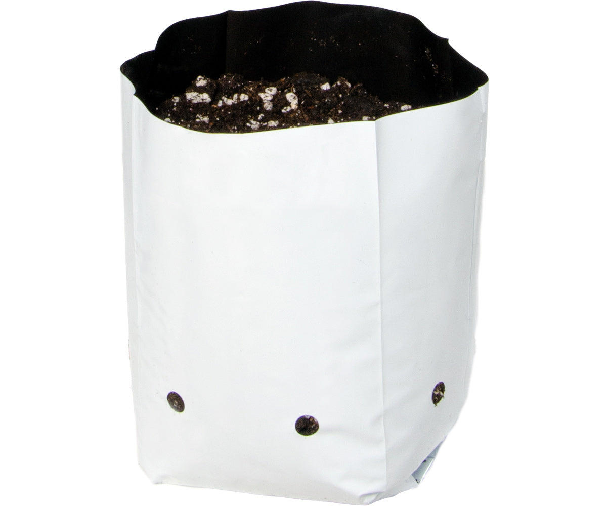 black plastic planting bags Hydrofarm Black & White Grow Bags – Evolve Garden Supply