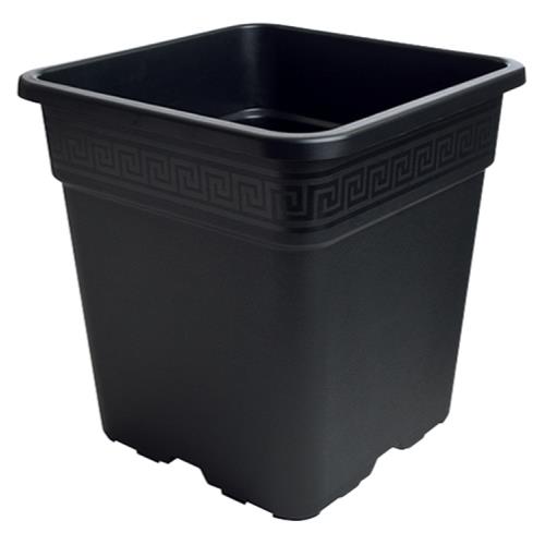 Gro Pro Square Patterned Design Pots, Black