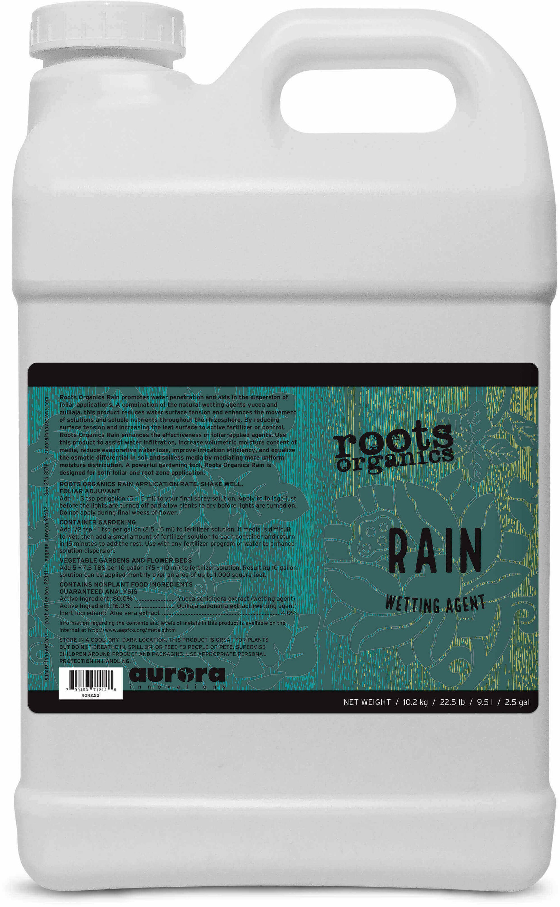 Roots Organics Rain, 2.5 gal