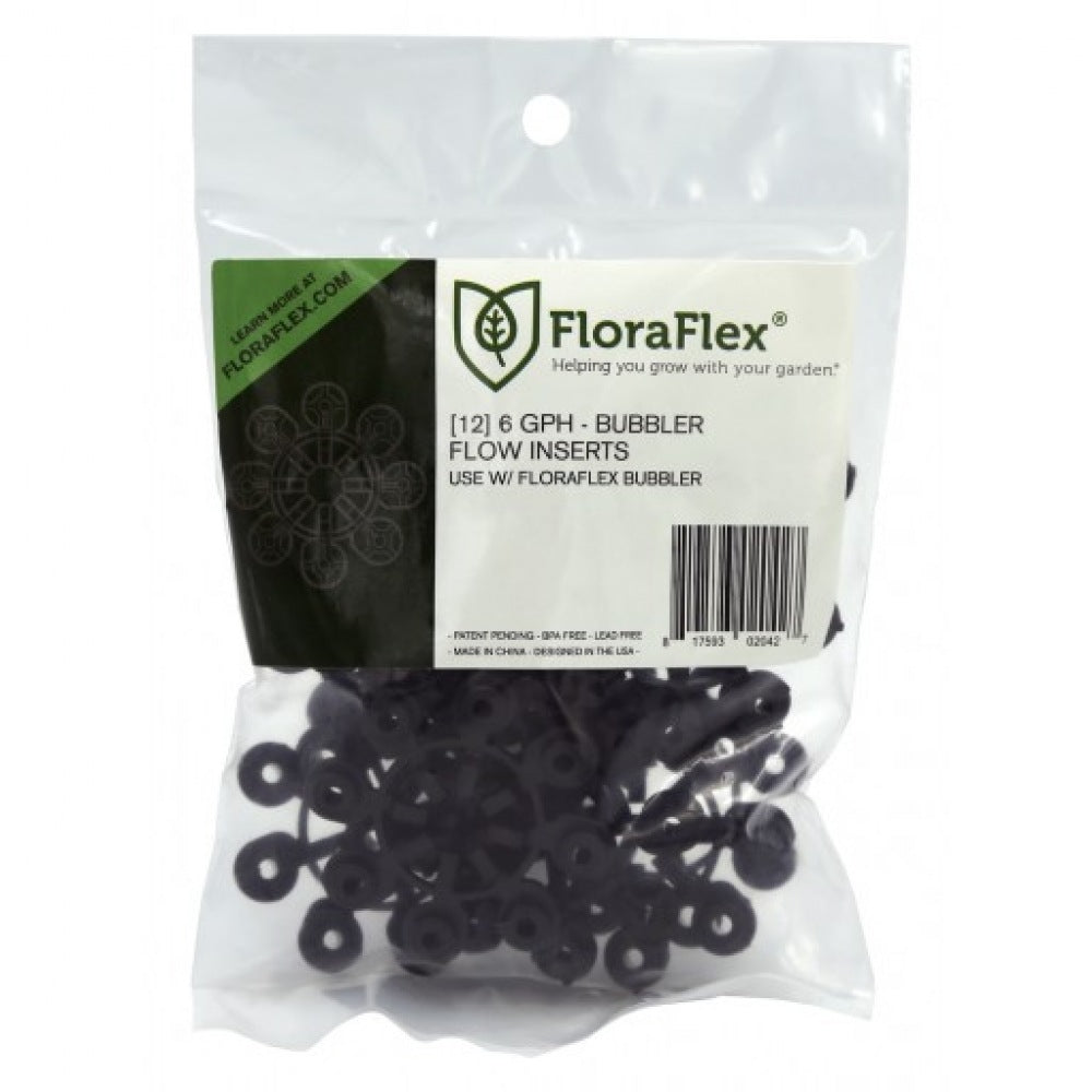 FloraFlex Bubbler Flow Inserts 6 GPH, black