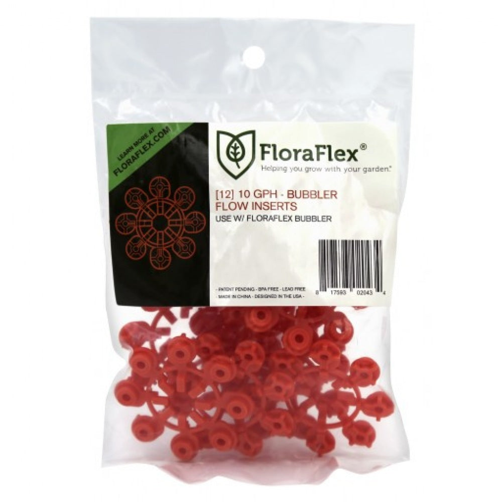 FloraFlex Bubbler Flow Inserts 10 GPH, Red