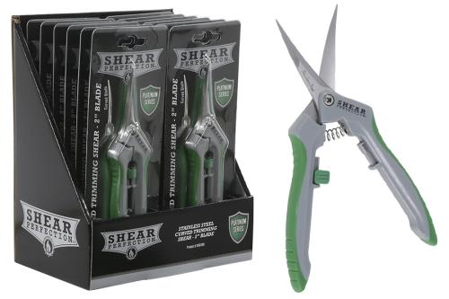 Shear Perfection Platinum Stainless Trimming Shear - 2 in Curved Blades (12/Cs)