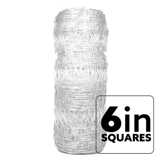 VineLine Plastic Trellis Netting w/ 6-Inch Squares, White