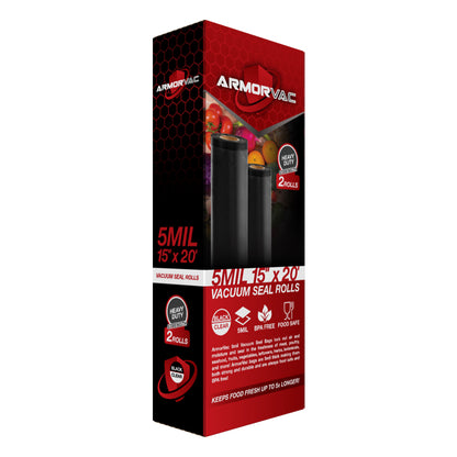 ArmorVac Storage Bags, 15”x 20’ (2 Rolls)