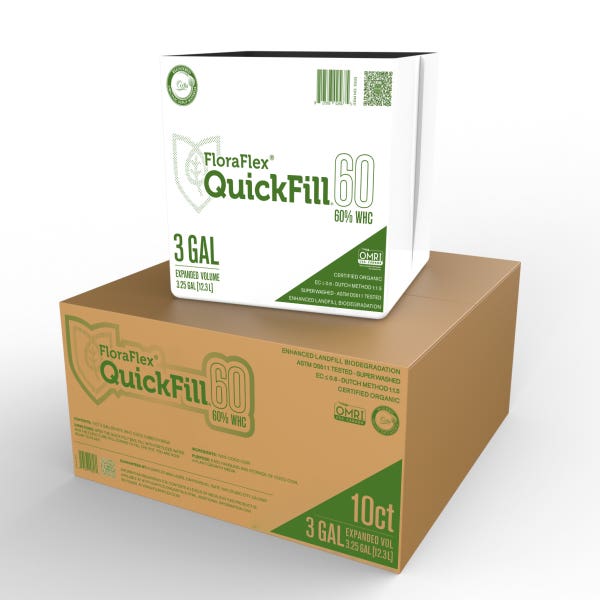 FloraFlex QuickFill Bags Case 60% 3 Gallon