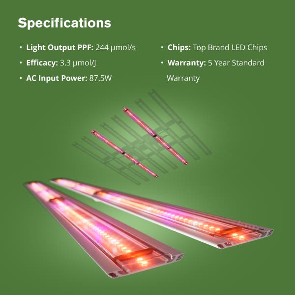Far Red Retro Fit Bars - Specifications 