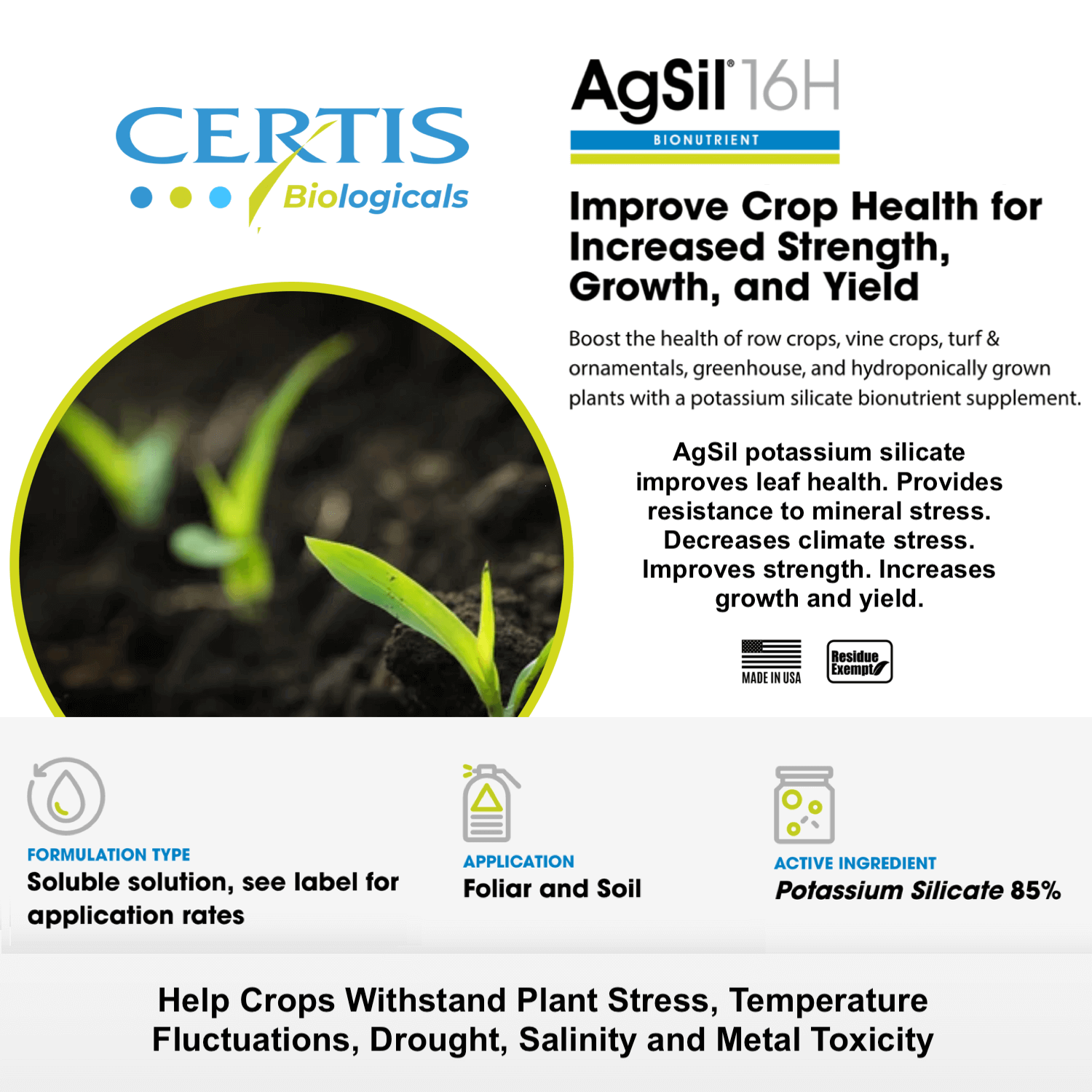 Certis Biologicals AgSil 16H