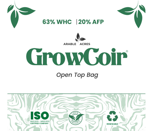 Arable Acres GrowCoir Open Top Bags, 63% WHC