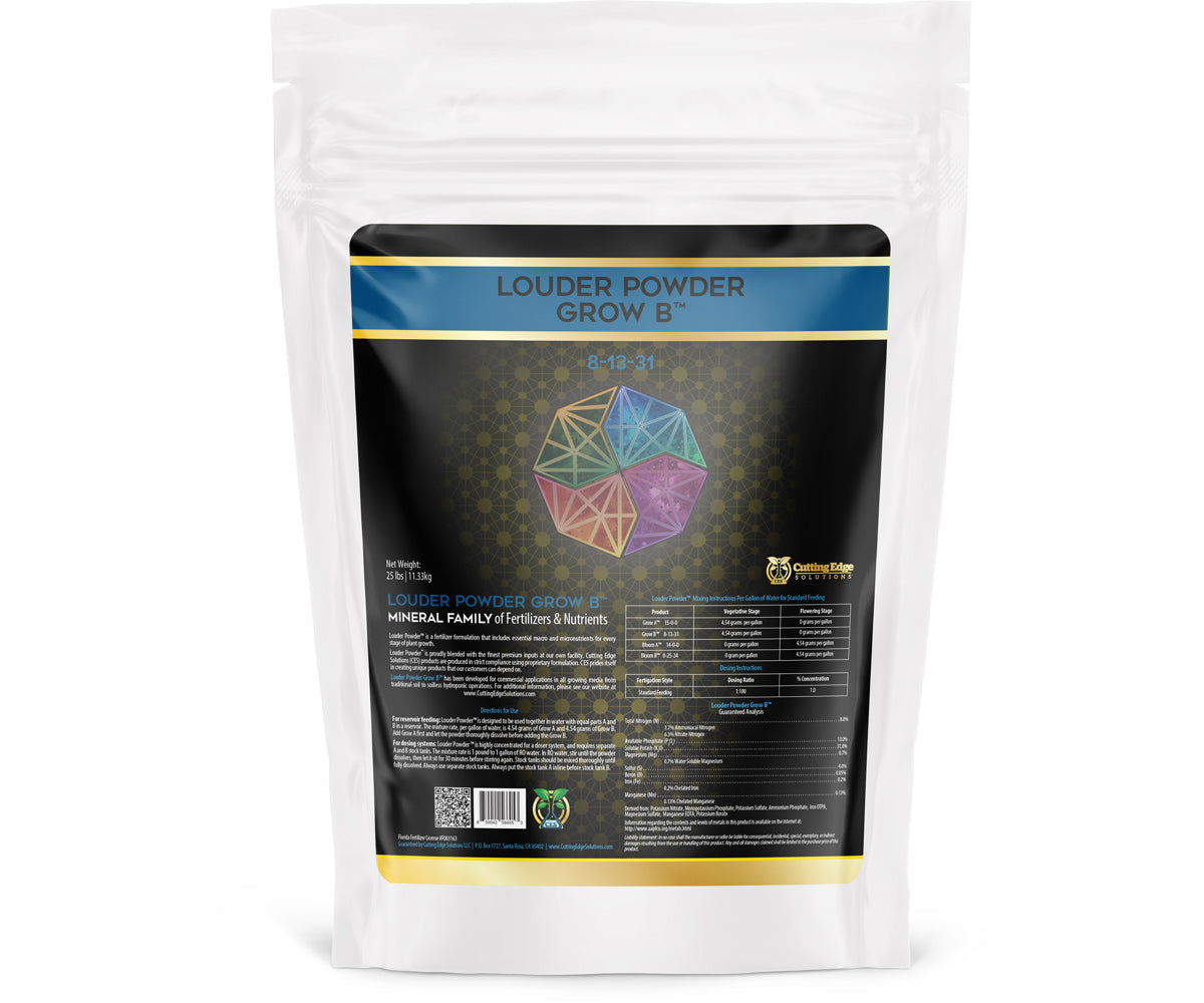 Cutting Edge Solutions Loud Powder Grow B 25 Lb
