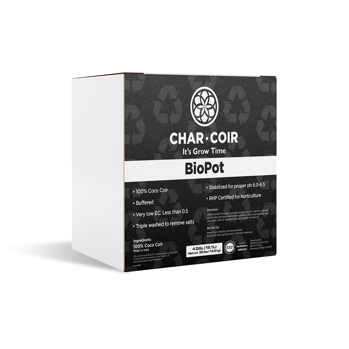 Char Coir - BioPot 8L (4 Gallon)