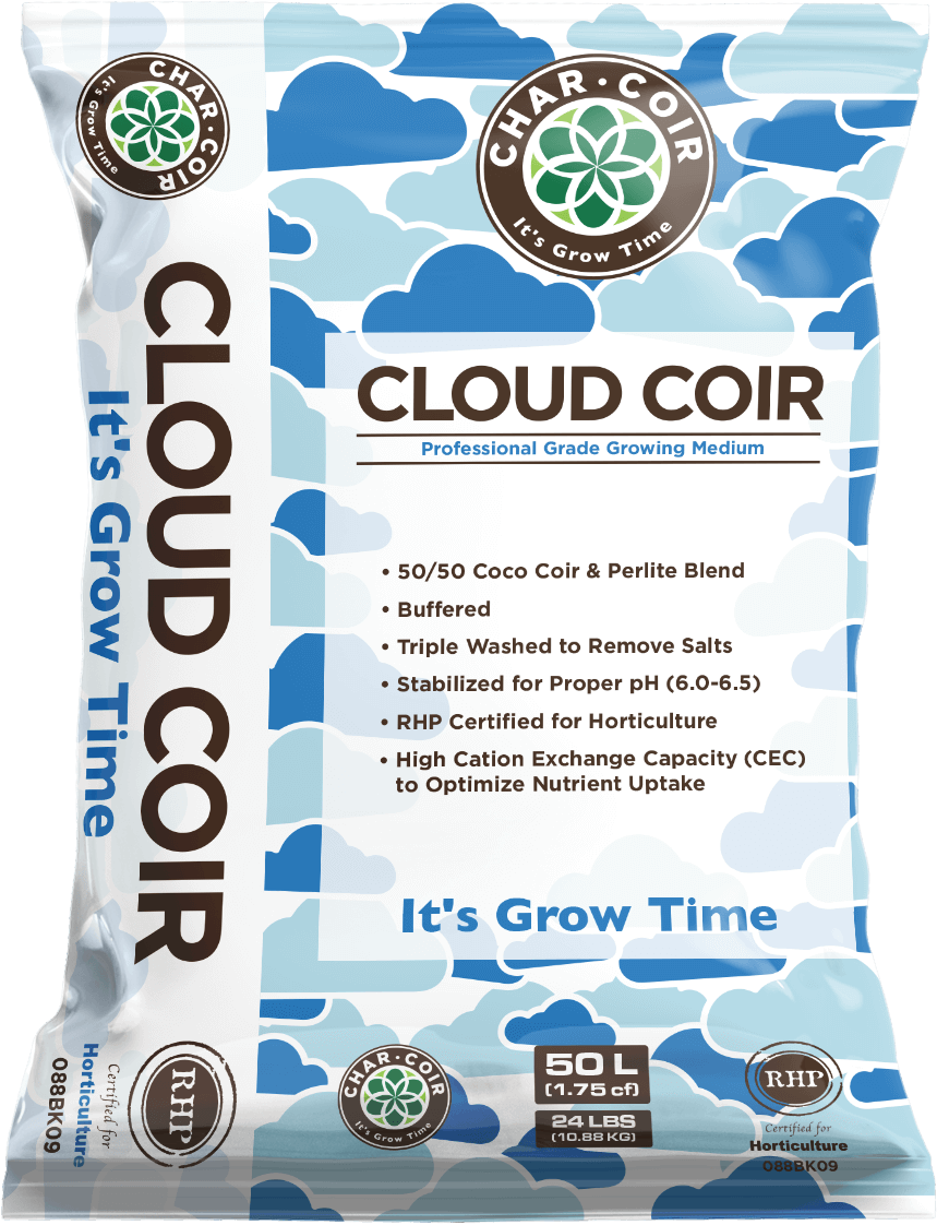 Char Coir - Cloud Coir 50% Perlite/50% RPH Certified Coco