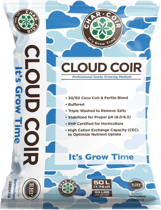 Char Coir - Cloud Coir 50% Perlite/50% RPH Certified Coco