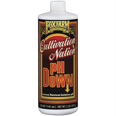FoxFarm Cultivation Nation pH DOWN, quart, case of 12