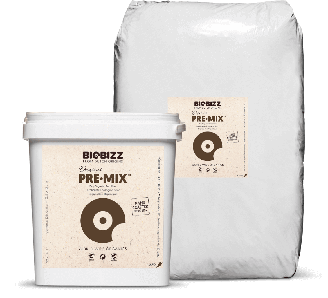 Biobizz Pre·Mix 5L/2.4Kg Pail and 25L/10 kg bag
