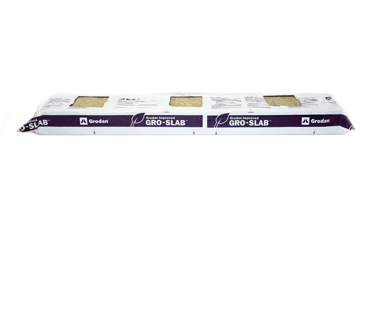 Grodan Improved Gro-Slab, 36"x6"x3" (Case of 12) three 4x4 precut holes