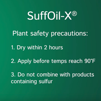 SuffOil-X Plant Safety Precautions