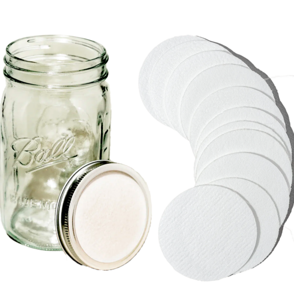 Mycology Supplies Synthetic Jar Lid Filters - 10 CT