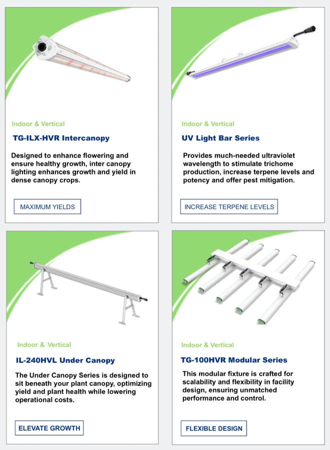 TSR LED Grow Lights, Indoor & Verticle