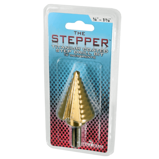 The Stepper Titanium Step Drill Bit, 1/4"- 1 3/8"