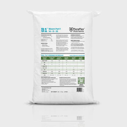 FloraFlex Nutrients B1 - Bloom Part 1, 25 Lb Bag Back