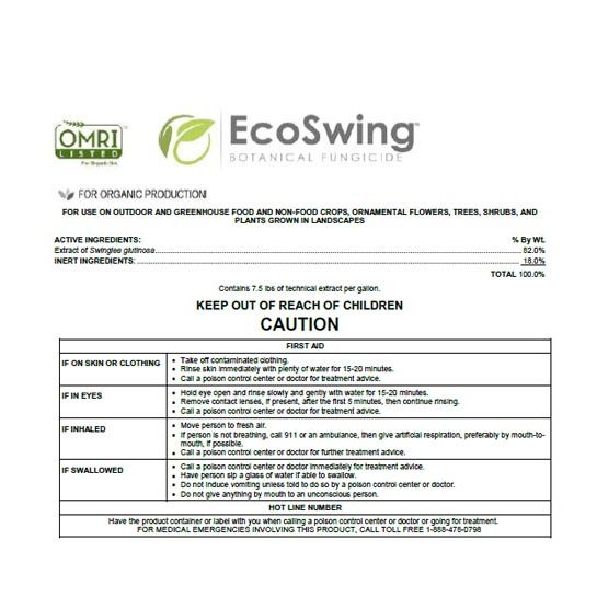 EcoSwing Botanical Fungicide Label
