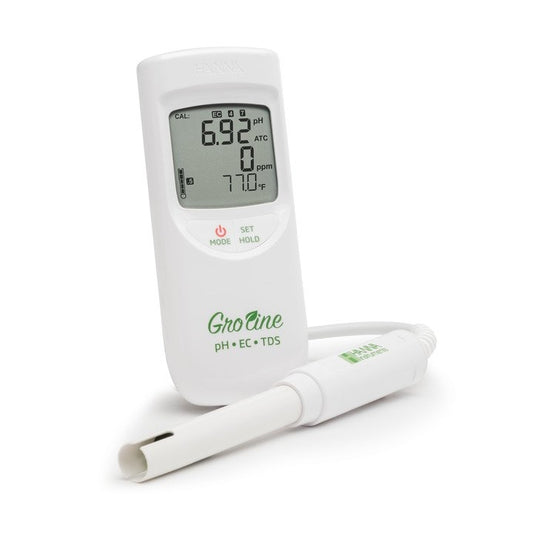 GroLine Waterproof Combo Meter for pH, EC, TDS (ppm) - HI9814