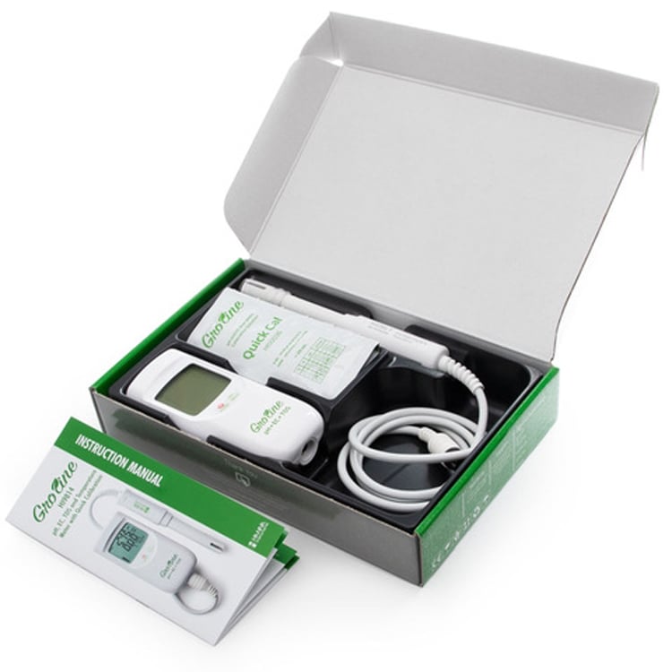 GroLine Waterproof Portable pH/EC/TDS Meter