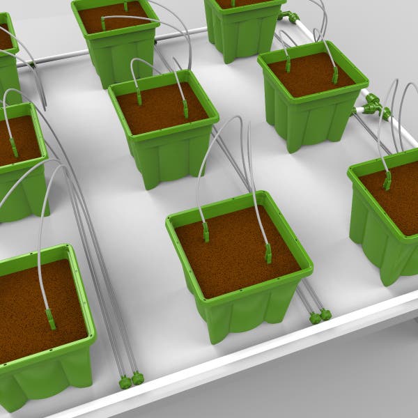 9 Plant Micro Drip Irrigation Kit w/ 2 Gal Pots