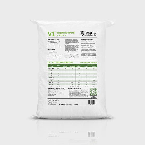 FloraFlex Nutrients V1 - Vegetative Part 1, 25 Lb Back