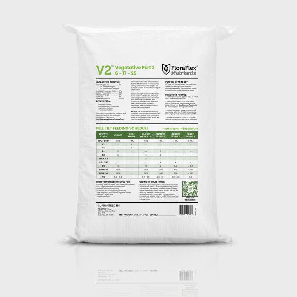 FloraFlex Nutrients V2 - Vegetative Part 2, 25 Lb Back