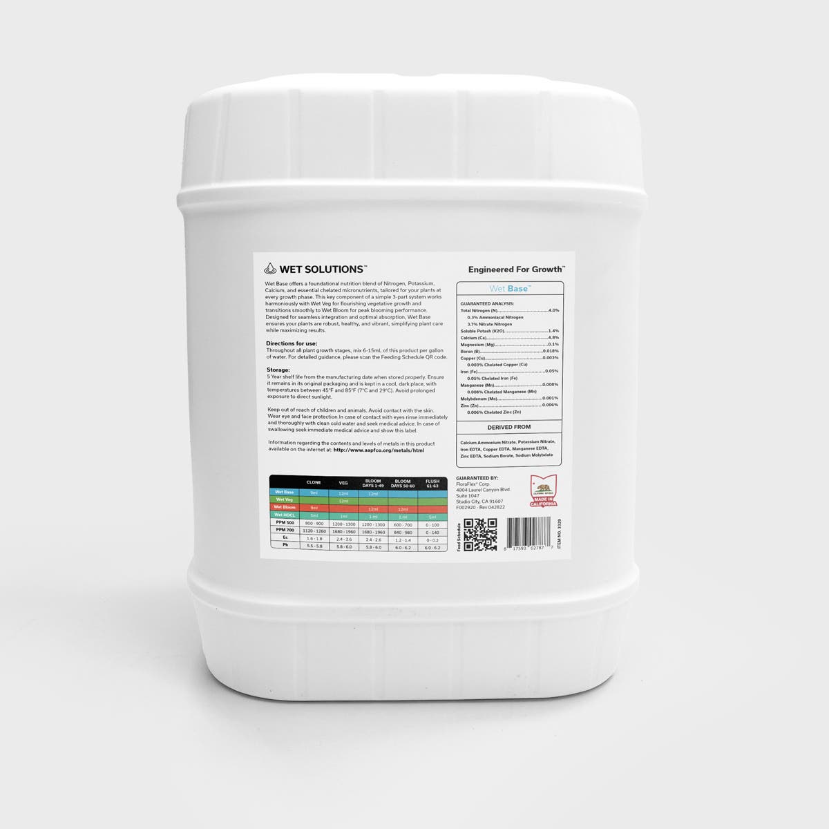 Wet Solutions Wet Base Label
