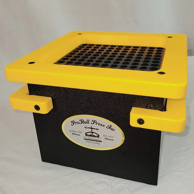 Preroll Press Fill N Fold Work Tray 98mm (Yellow)