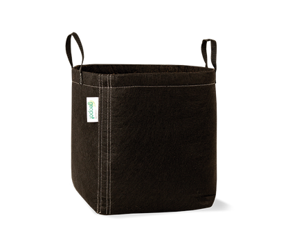 GeoPot Fabric Pots | Black w/ Handles