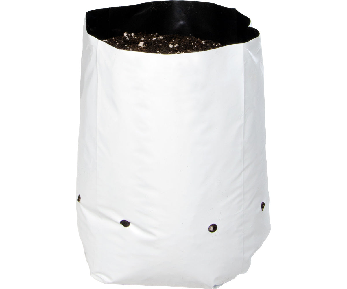 Hydrofarm Black & White Grow Bag, 2 gal (20 packs of 25)